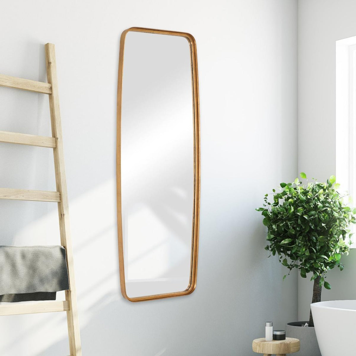 Adeleine Tall Mirror Gold by Keiichi