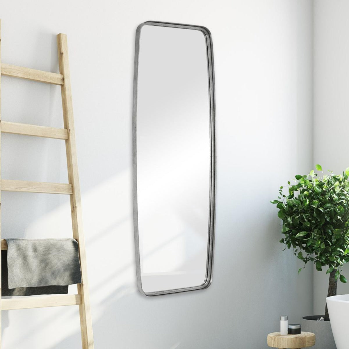 Adeleine Tall Mirror Silver by Keiichi