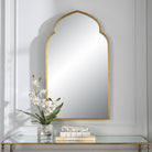 Temple Arched Mirror in Gold by Keiichi