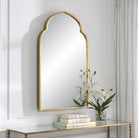 Temple Arched Mirror in Gold by Keiichi