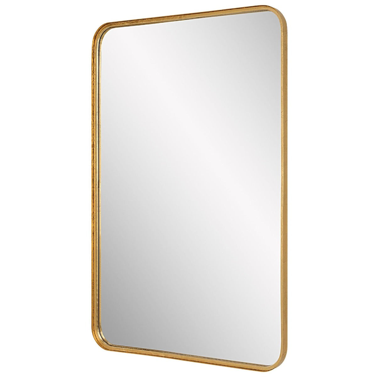Toby Rectangular Mirror in Gold by Keiichi