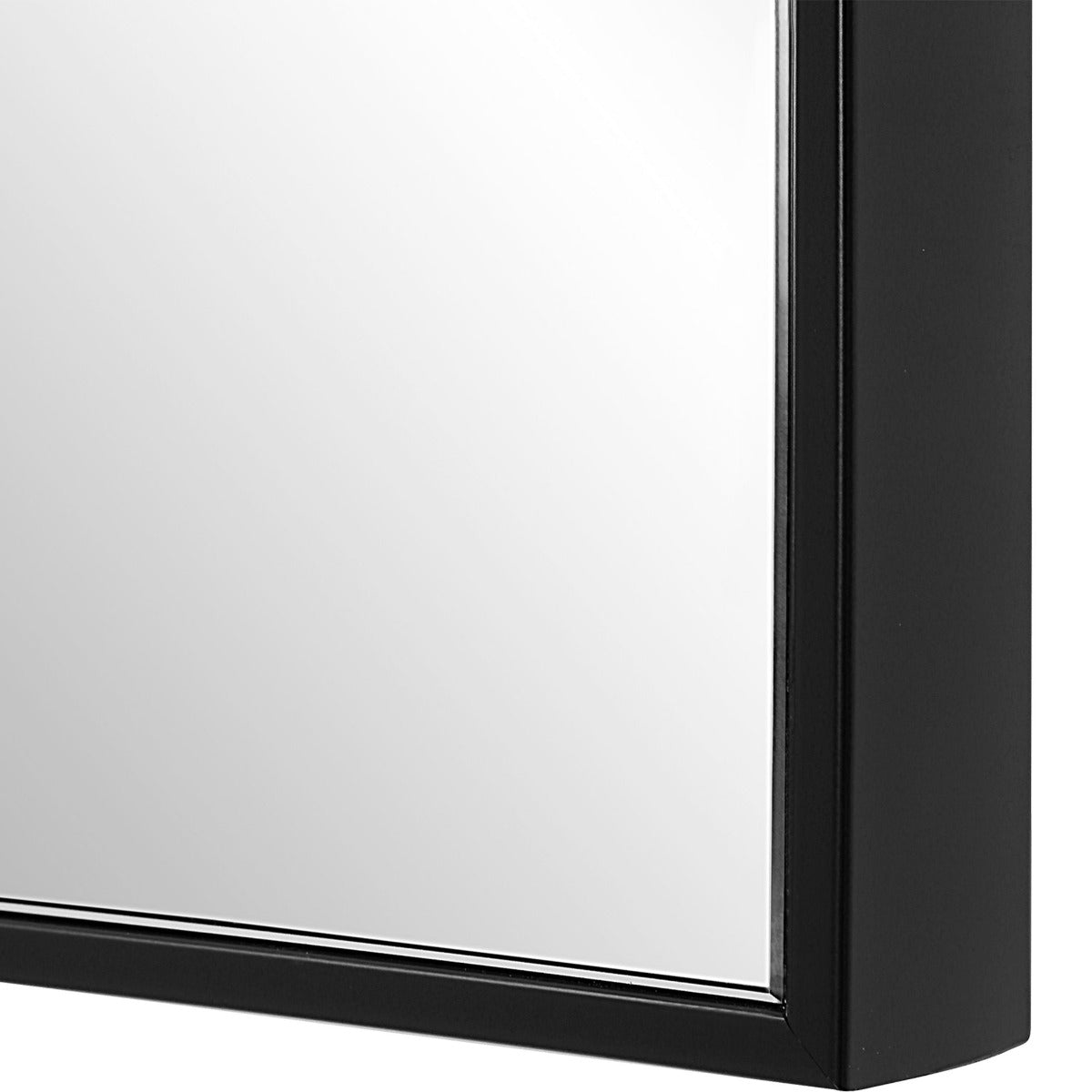 Slim Frame Midi Mirror in Black by Keiichi