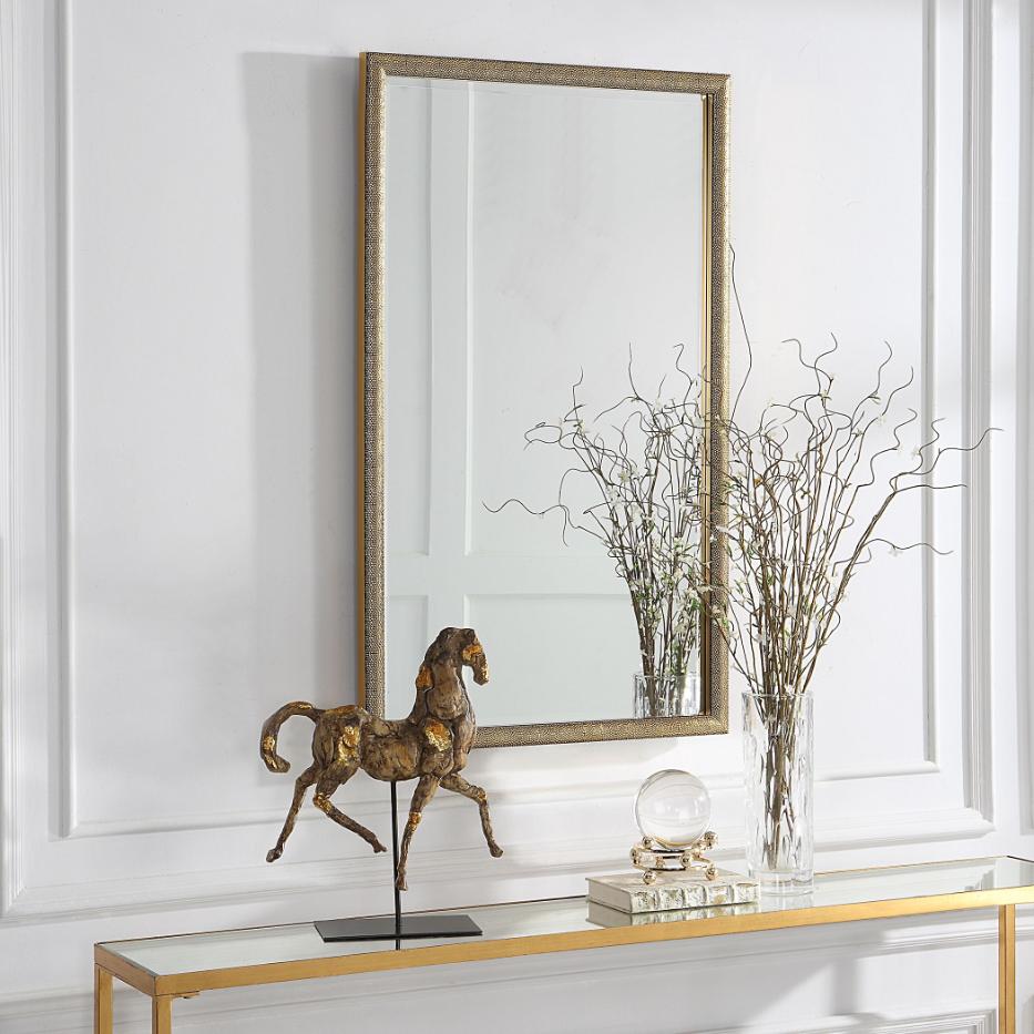 Intricate Mirror Gold Finish Keiichi