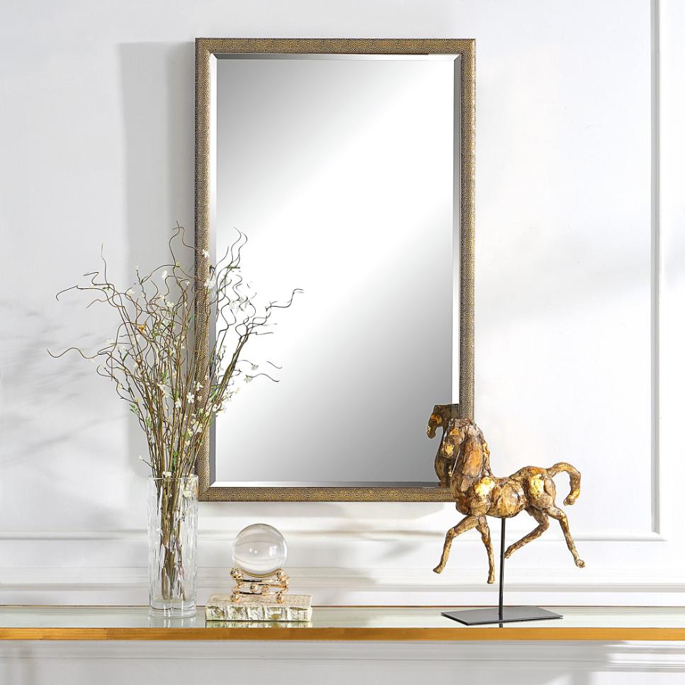 Intricate Mirror Gold Finish Keiichi