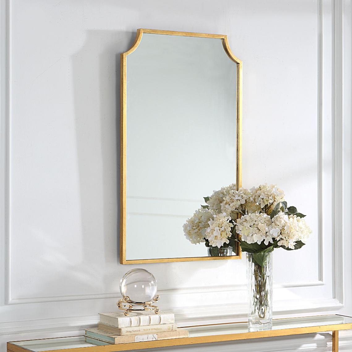 Bradley Mirror Gold Finish by Keiichi