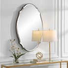 Aida Oval Mirror in Bronze by Keiichi