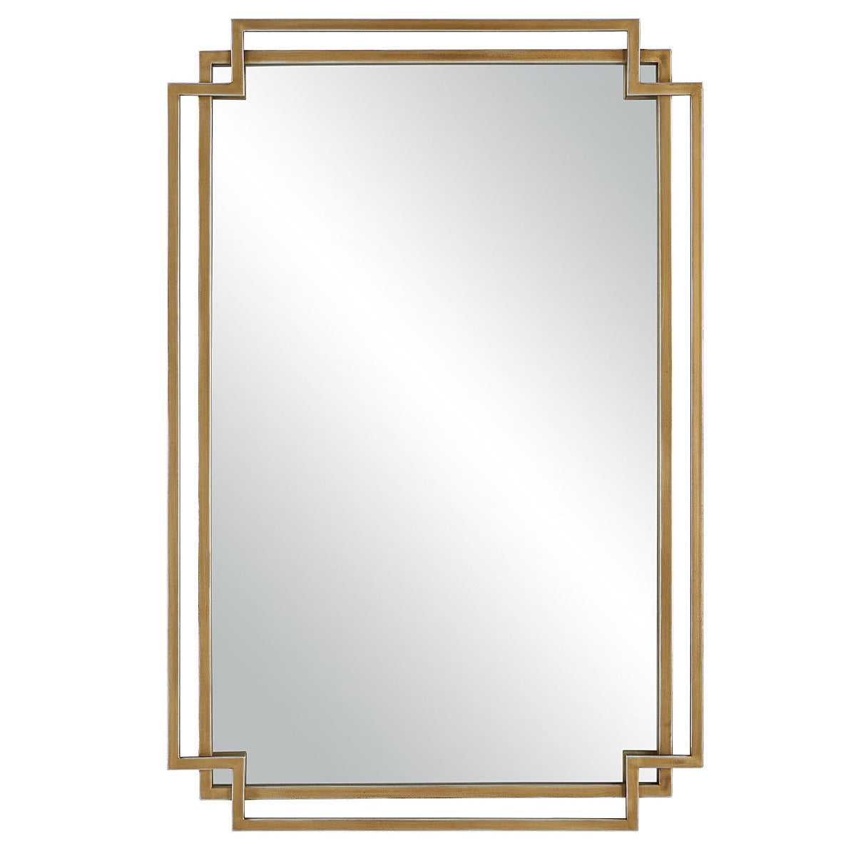 Deco Mirror Brushed Gold by Keiichi