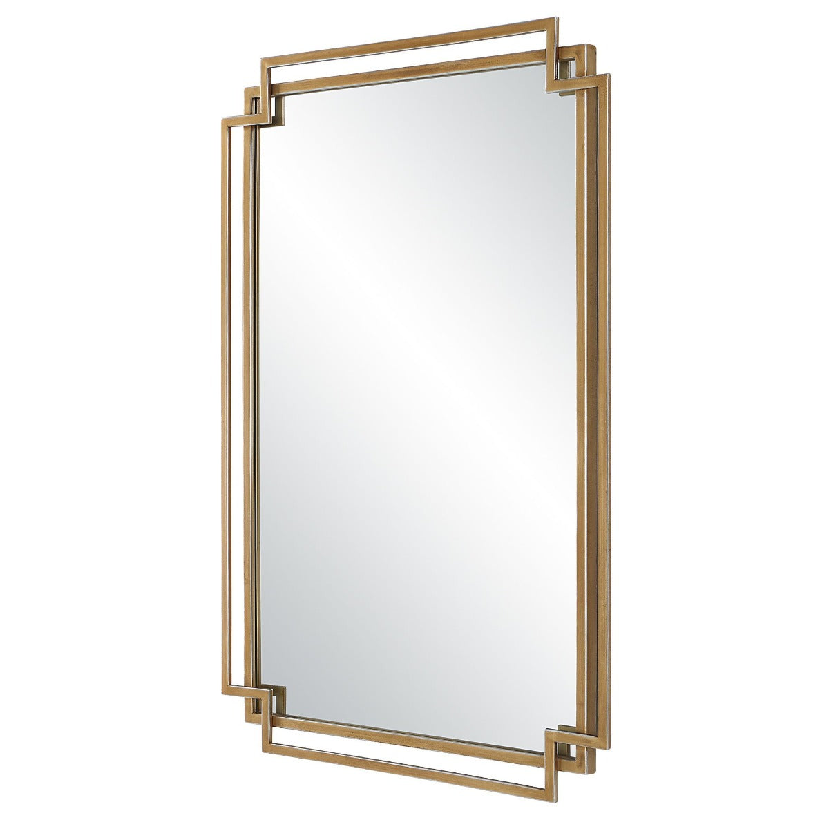 Deco Mirror Brushed Gold by Keiichi