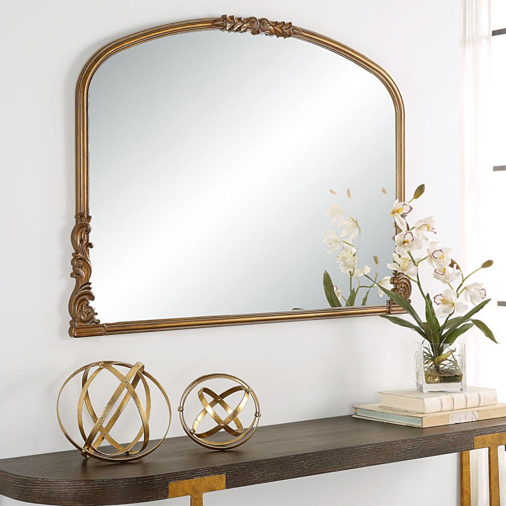 Edward Mantleplace Mirror Gold by Keiichi