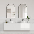 Beatrice Arched Mirror in Brushed Bronze by Keiichi