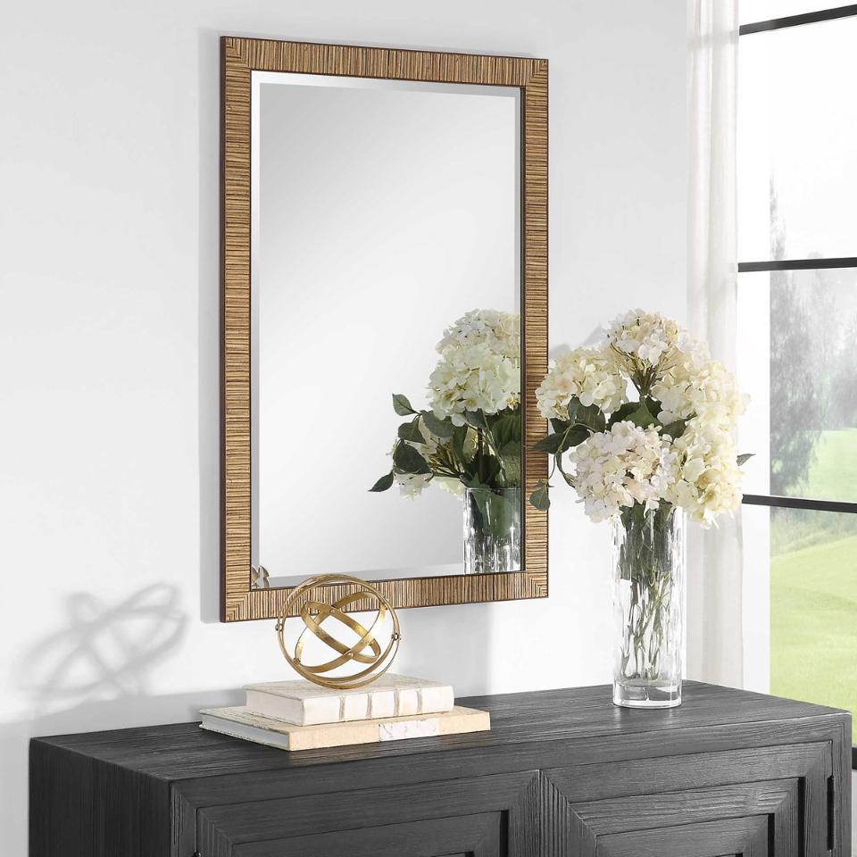 Indiana Rattan Rectangle Mirror by Keiichi