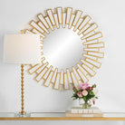 Rays Round Mirror Gold by Keiichi