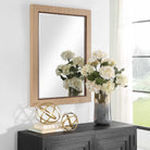 Natural Woven Rectangular Mirror by Keiichi