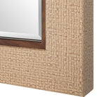 Natural Woven Rectangular Mirror by Keiichi