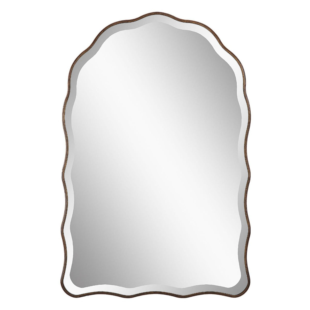 Irregular Mirror Antique Bronze by Keiichi