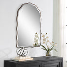 Irregular Mirror Antique Bronze by Keiichi