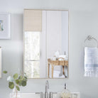 Floating Slim Frame Mirror Silver by Keiichi