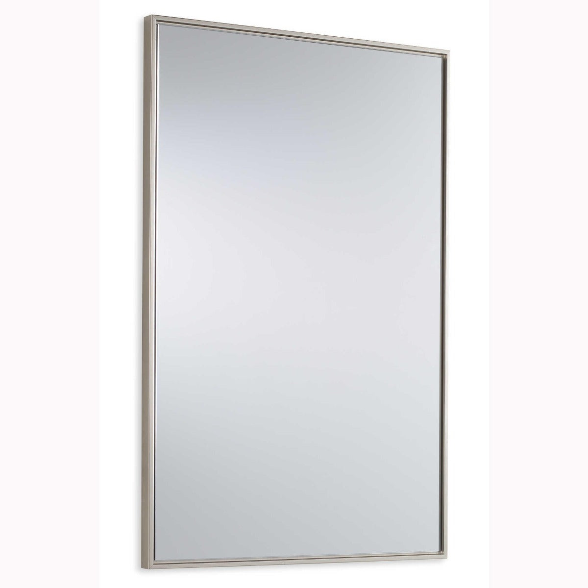 Floating Slim Frame Mirror Silver by Keiichi