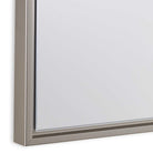Floating Slim Frame Mirror Silver by Keiichi