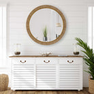 Indiana Rattan Round Mirror by Keiichi