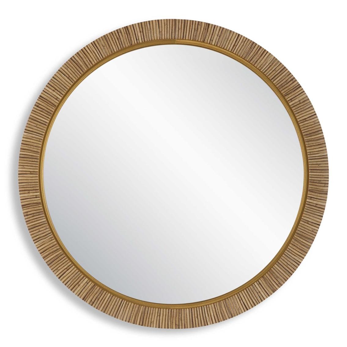 Indiana Rattan Round Mirror by Keiichi