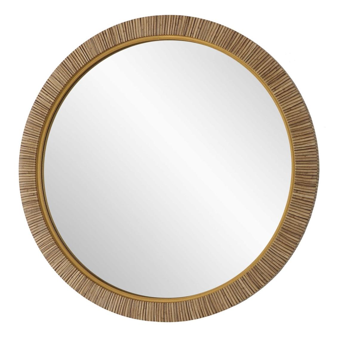 Indiana Rattan Round Mirror by Keiichi