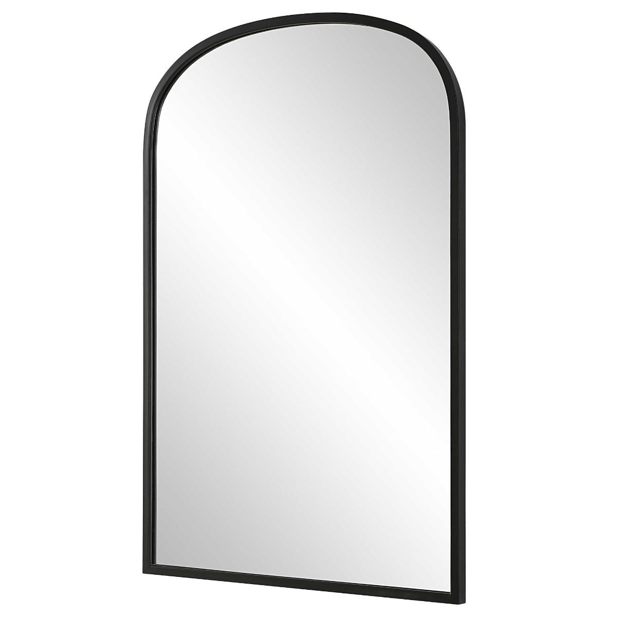 Aydyn Arched Mirror in Black by Keiichi