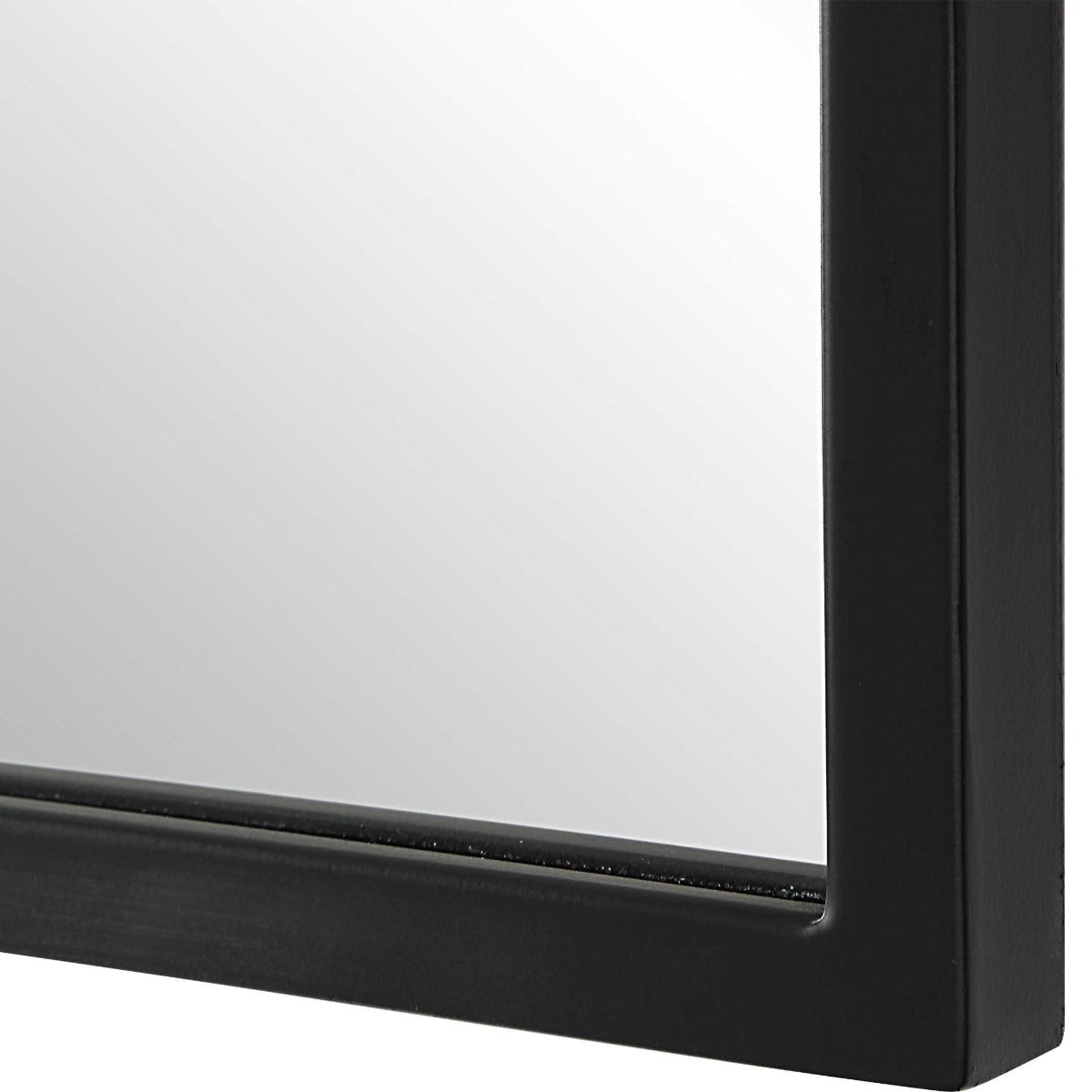 Aydyn Arched Mirror in Black by Keiichi