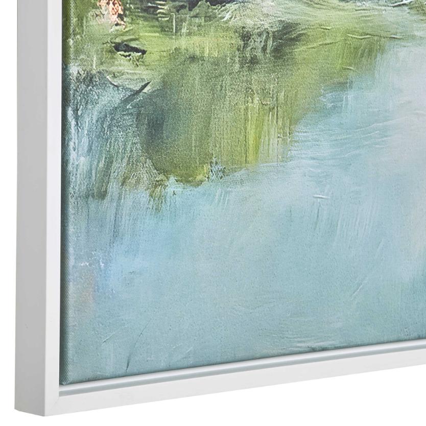 The River Glows Framed Canvas by Keiichi