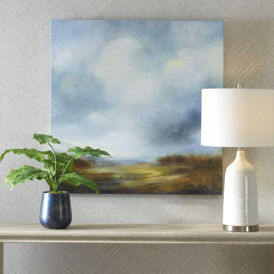 Blue Light Printed Canvas by Keiichi