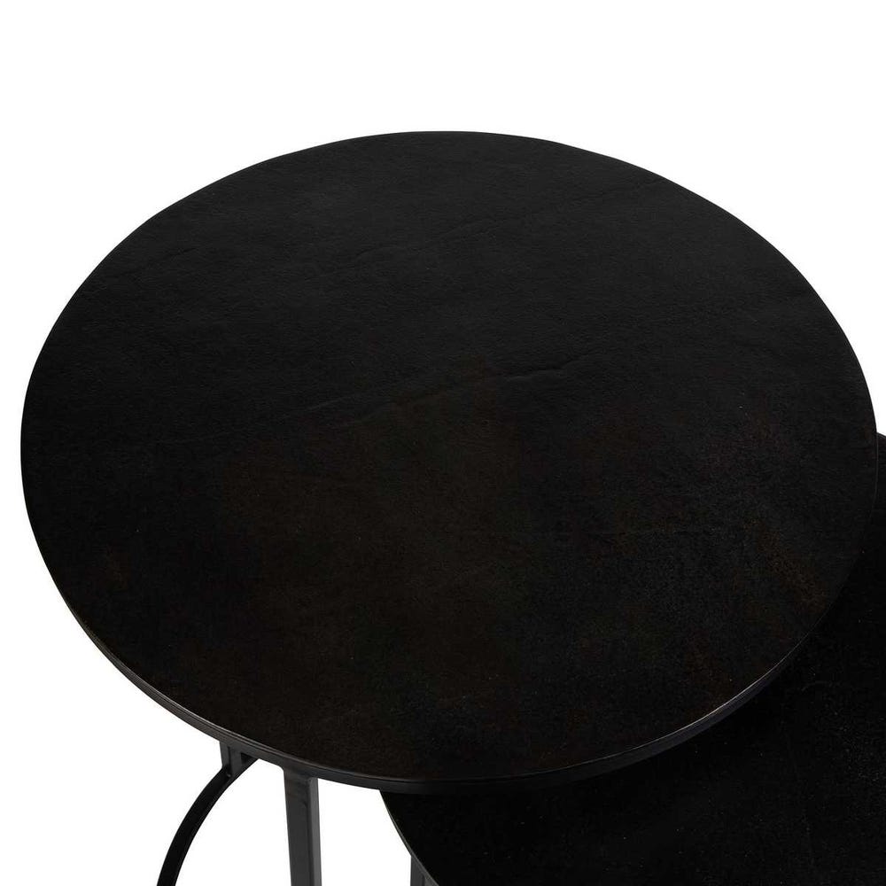 Espresso Set of Round Nesting Tables by Keiichi