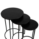 Espresso Set of Round Nesting Tables by Keiichi