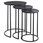 Espresso Set of Round Nesting Tables by Keiichi