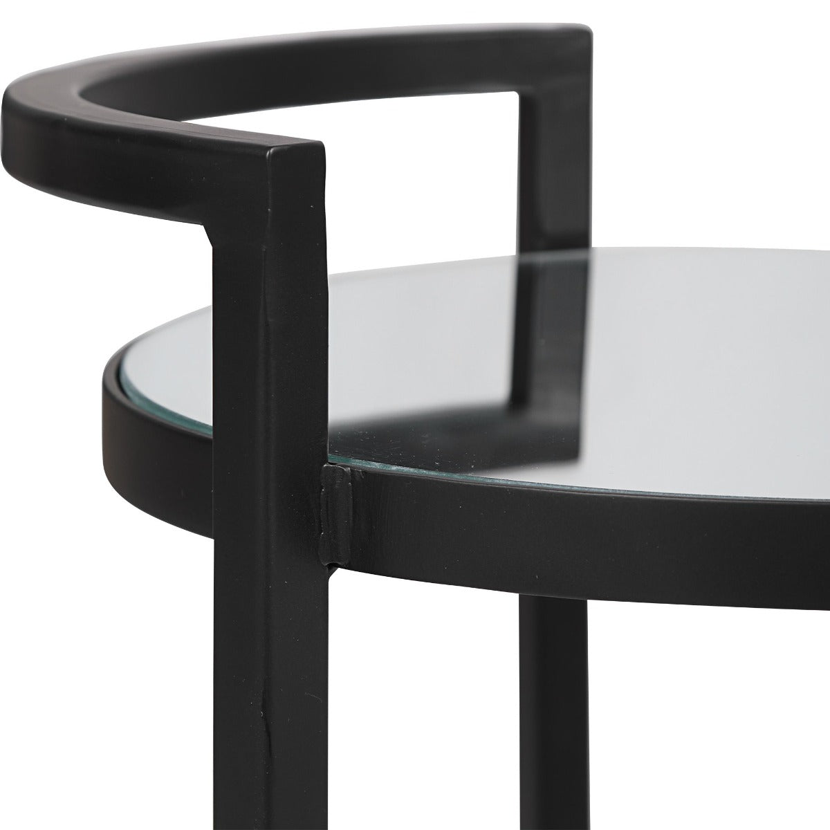 Reflects Mirrored Drinks Table by Keiichi