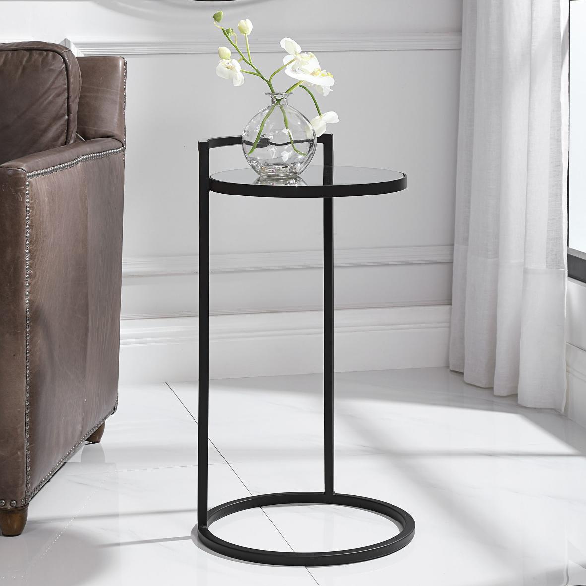Reflects Mirrored Drinks Table by Keiichi