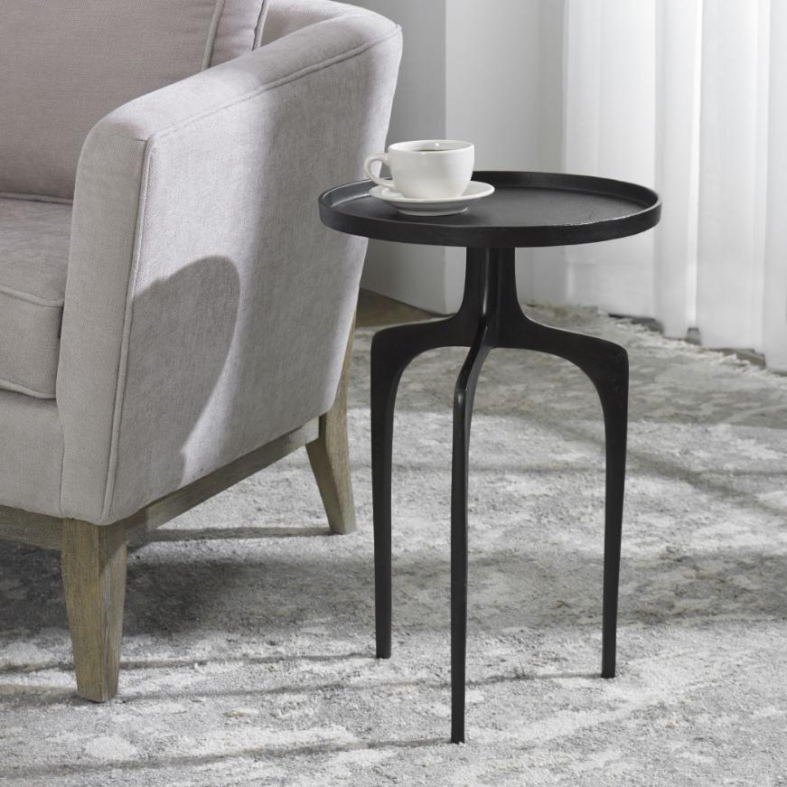 Tripod Side Table Black by Keiichi