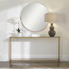 Slimline Console Gold Finish Keiichi