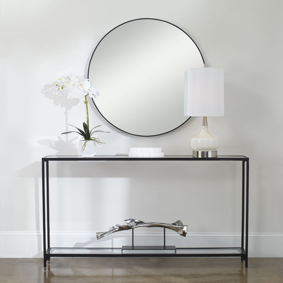 Slimline Console Black Finish by Keiichi