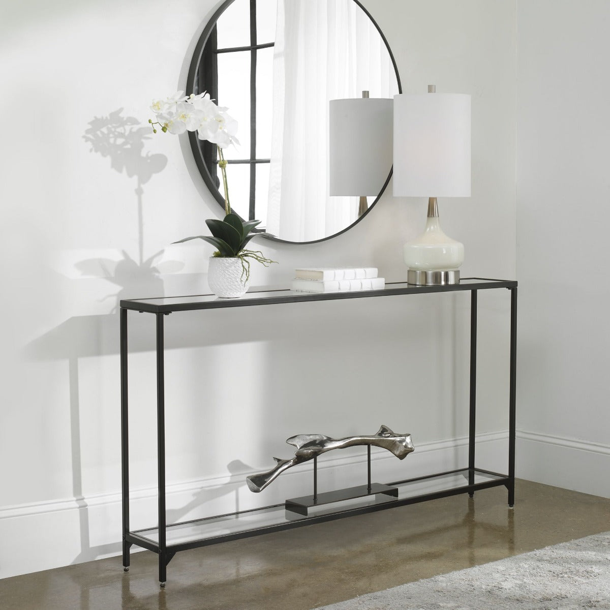 Slimline Console Black Finish by Keiichi