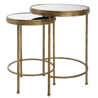 Occular Nesting Side Tables Brushed Gold by Keiichi