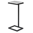 Served Accent Table White Marble & Black by Keiichi