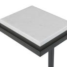 Served Accent Table White Marble & Black by Keiichi