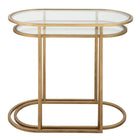 Slide Nesting Side Tables Brass & Glass by Keiichi