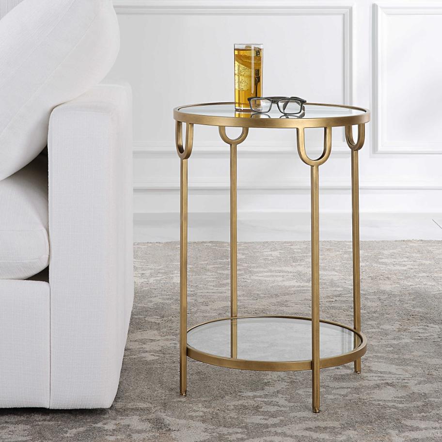 Ula Side Table Brass by Keiichi