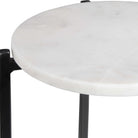 Orla Side Tables White Marble & Black by Keiichi