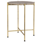 Travertine Top Side Table by Keiichi