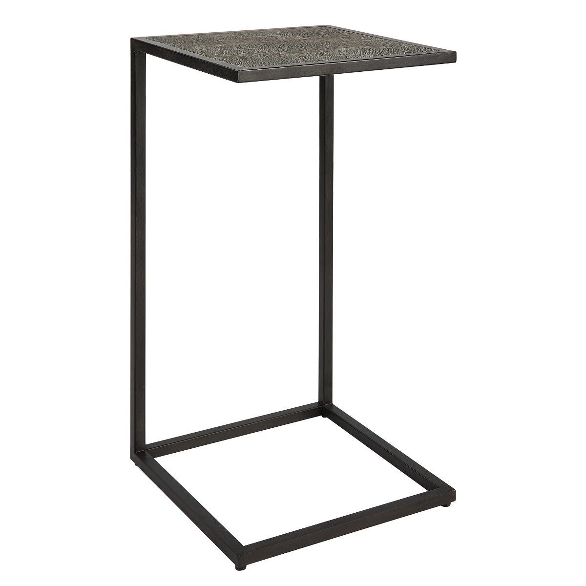 Shagreen Pull-Up Side Table in Grey by Keiichi