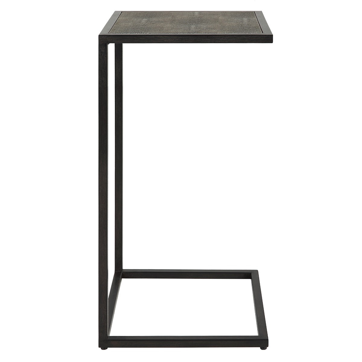 Shagreen Pull-Up Side Table in Grey by Keiichi