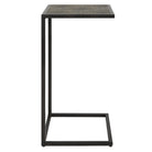 Shagreen Pull-Up Side Table in Grey by Keiichi