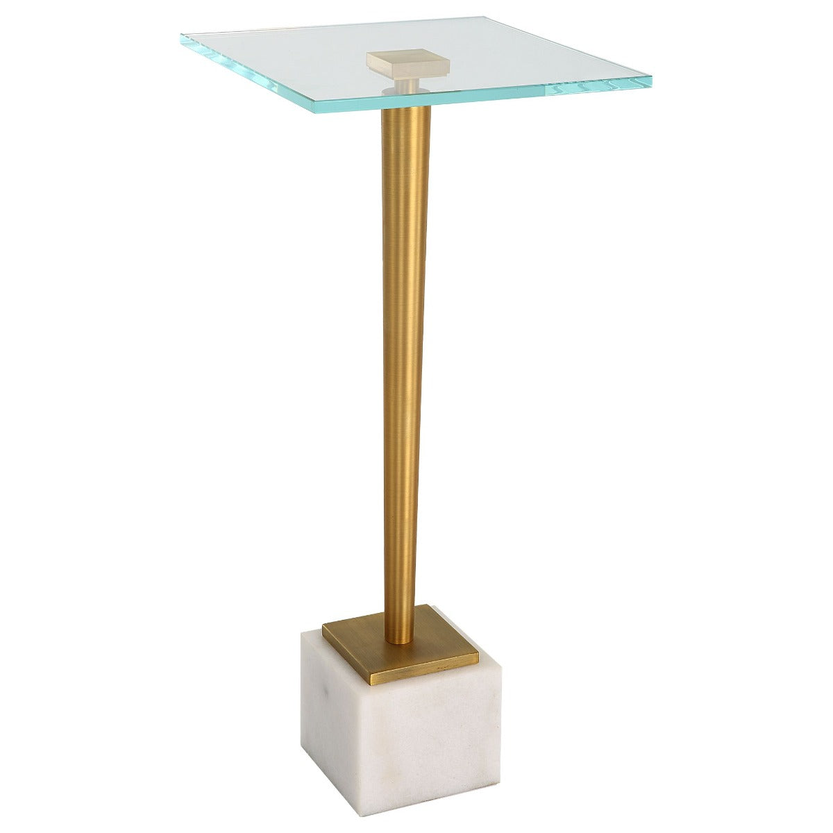 Crisp Drinks Table Marble & Brass by Keiichi